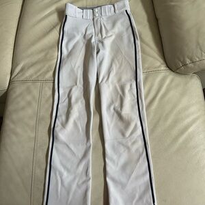 Easton White Baseball Pants with Black Trim, Used, YXL